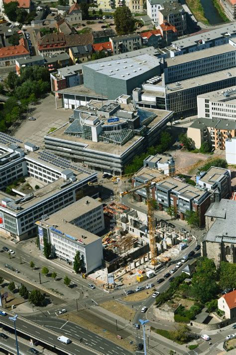 Halle Saale Aus Der Vogelperspektive Baustelle Zum Neubau Eines