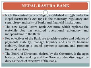 Role And Function Of Nepal Rastra Bank Ppt