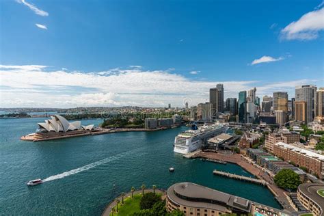 Vista Panor Mica Da Ba A De Sydney Harbor E Sydney No Centro Da Cidade