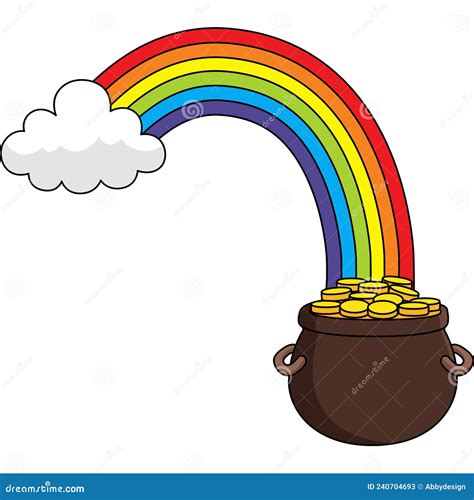 St. Patricks Day Rainbow Cartoon Clipart Vector Stock Vector - Illustration of cartoon ...