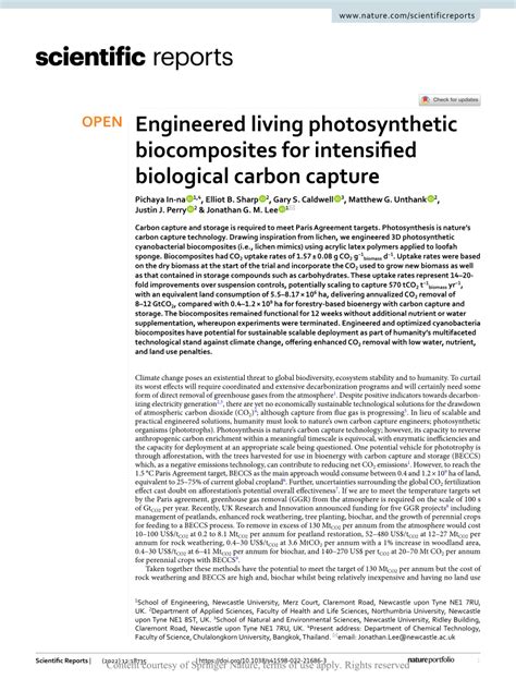 Pdf Engineered Living Photosynthetic Biocomposites For Intensified