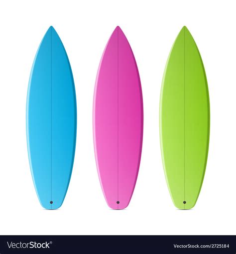 Colored Surfboards Royalty Free Vector Image Vectorstock