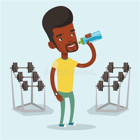 African American Drinking Man Water Stock Illustrations 55 African