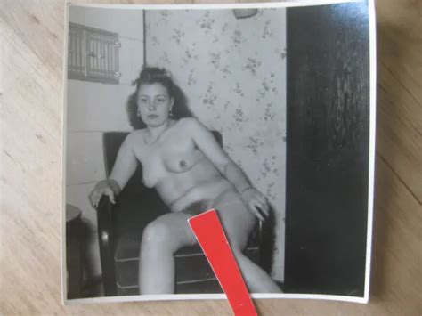 Original Vintage Akt Foto Nude Erotik Nackte Junge Mollige Frau Er