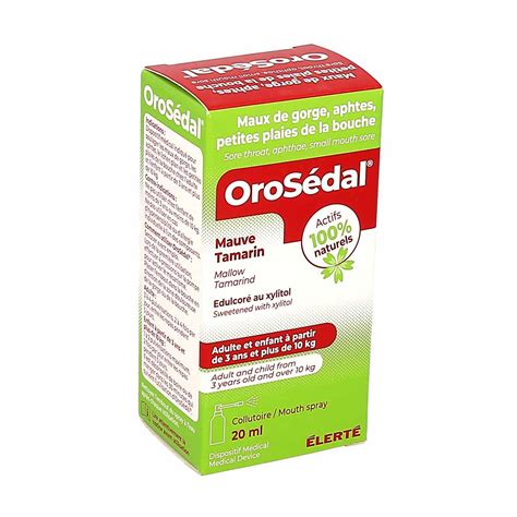 OROSEDAL COLLUTOIRE Spray Buccal 20ml Maux De Gorge Aphtes Lichen