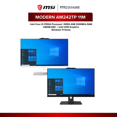 Msi Aio Modern Am M All In One Desktop I G Gb Gb Ssd