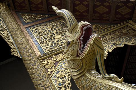 Estatua Del Guardia De La Serpiente Del Naga En Camboya Tailandia Foto