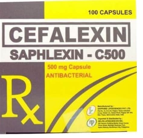 Saphlexin C500 Cefalexin Monohydrate 500mg Capsule 100s Price In The