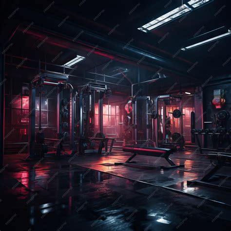 Premium AI Image | Dark gym place