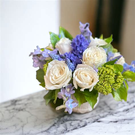 Blues - Blue and White Flowers Arrangement | Alexandria VA | DC