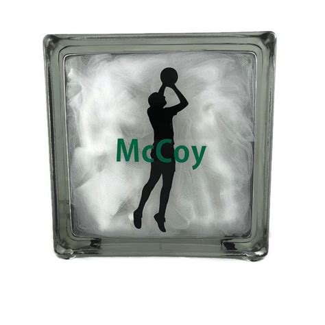 Basketball Glass Block Basketball Player Night Light Basketball Player T Personalized