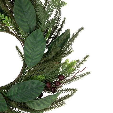 Northlight Mixed Foliage With Berries Artificial Christmas Wreath