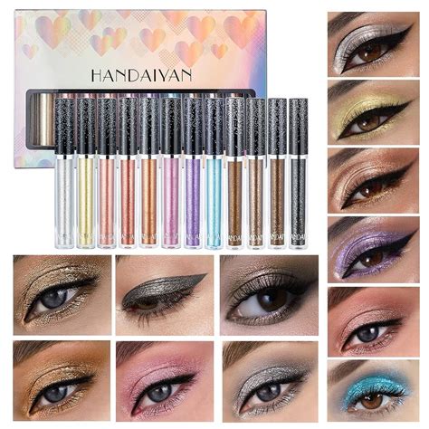 Shimmering Glitter Liquid Eyeshadow Set Long Lasting Waterproof