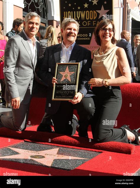 George Clooney John Wells And Allison Janney Attending The John Wells