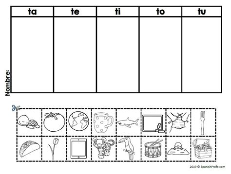 Fichas Silabas Directas Letra T Ta Te Ti To Tu Profe Recursos Images