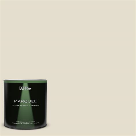 BEHR MARQUEE 1 Qt MQ3 40 Varnished Ivory Semi Gloss Enamel Exterior