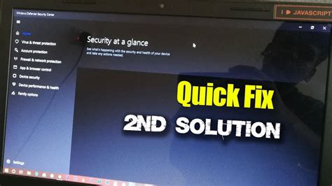 Fix Security At A Glance Windows Blank Empty Windows Defender App