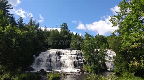 Bond Falls stock photo. Image of upper, waterfall, bond - 104889232