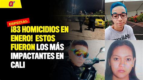 83 homicidios en enero Estos fueron los más impactantes en Cali