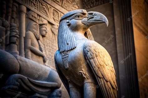 Premium Photo Egyptian God Horus Statue In The Horus Temple In Edfu Egypt