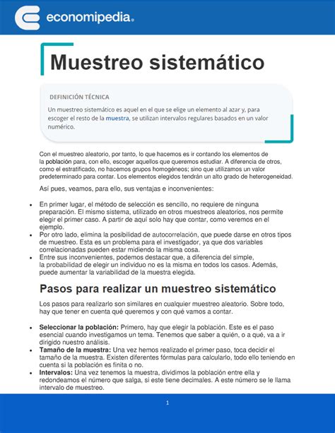 Muestreo Sistemático 1 Con El Muestreo Aleatorio Por Tanto Lo Que Hacemos Es Ir Contando Los