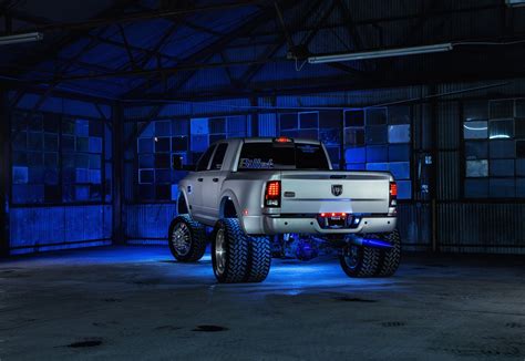 Freezing Cold - Lifted Ram 3500 Megacab with Blue Underbody LEDs ...