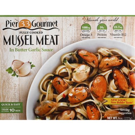 Pier 33 Gourmet Mussel Meat In Butter Garlic Sauce 8 Oz Instacart