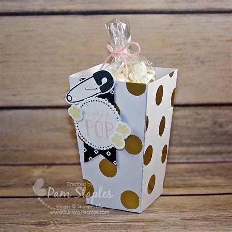 PROJECT: Popcorn Box Baby Shower Favor | SunnyGirlScraps | Crafting Joy