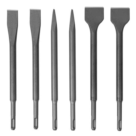 kinjoek  pcs chisel set sds rotary hammer drill bit set pointed