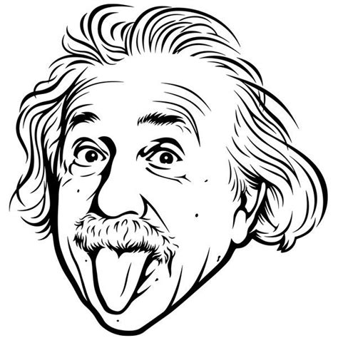 Wall sticker Albert Einstein sticking out his tongue | MuralDecal.com