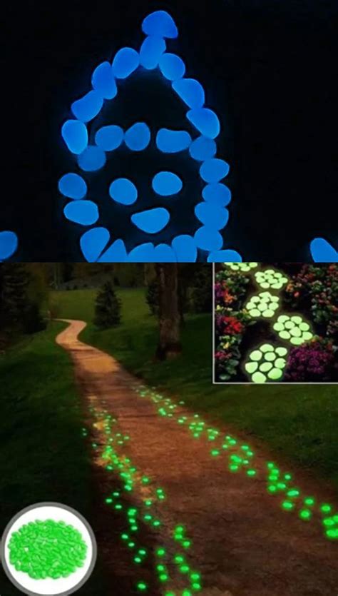 Glow in the Dark Garden Pebbles Glow Stones Rocks for Walkways [Video ...