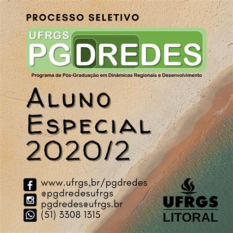 Aberta Seleção para Aluno Especial 2020 2 no PGDREDES PGDREDES