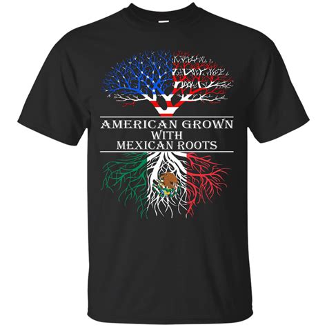 American Grown With Mexican Roots T Shirt Tshirt Shirt Design Online