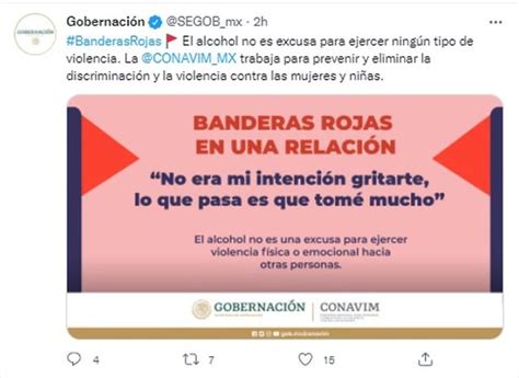 Segob usa banderas rojas para alertar sobre violencia de género