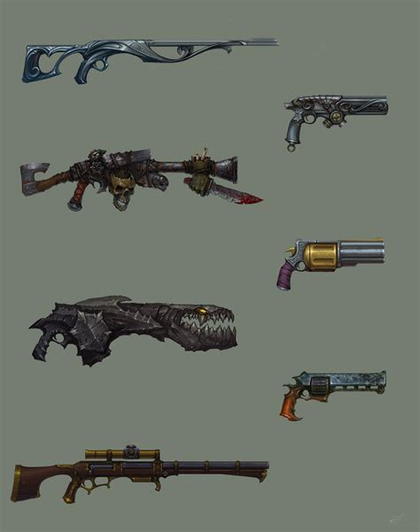 Fantasy guns by Kozivara on DeviantArt