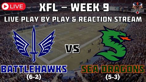 St Louis Battlehawks 6 2 Vs Seattle Sea Dragons 5 3 Live Xfl Play