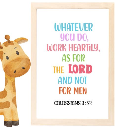 Whatever You Do Work Heartily As For The Lord Colossians 323 Bible