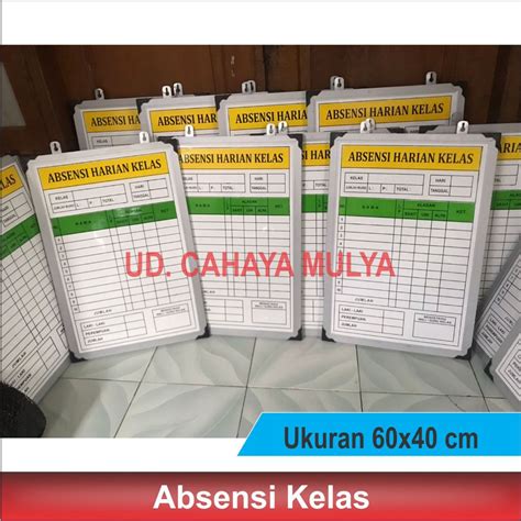 Jual Papan Data Absensi Siswa Harian Shopee Indonesia