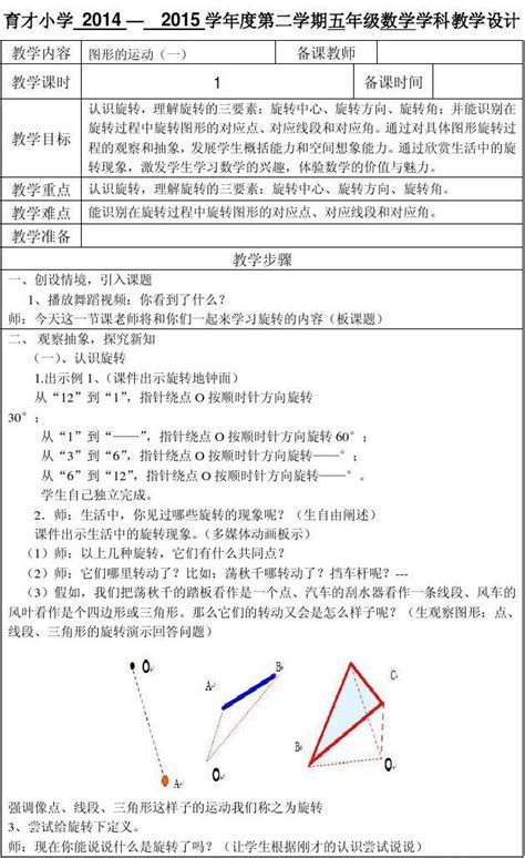 2015春最新苏教版小学数学五年级下册精品优质集体备课教学设计 第五单元教案word文档在线阅读与下载无忧文档