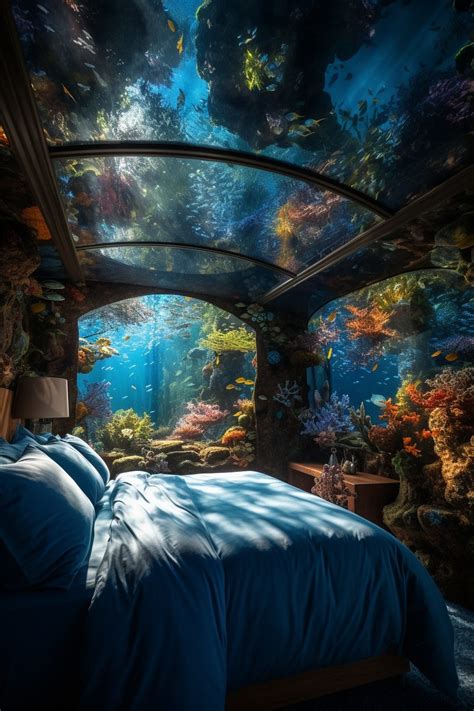 An Underwater Bedroom With An Incredible View