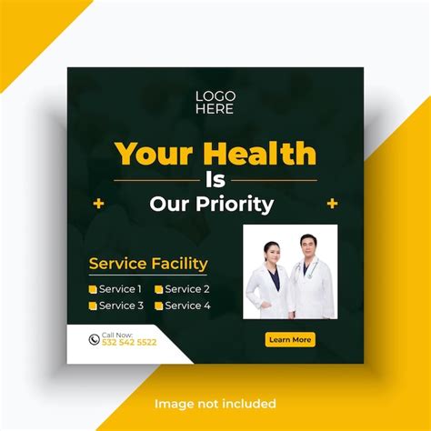 Premium Vector Health Care Medical Center Social Media Instagram Post