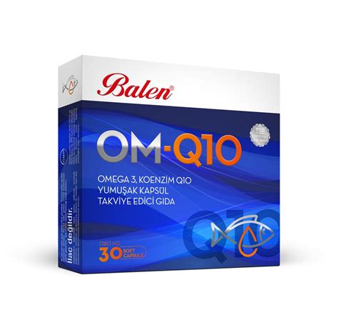 Balen Om Q10 Omega 3 ve Koenzim İçeren Yumuşak Kapsül 1380 Mg 30