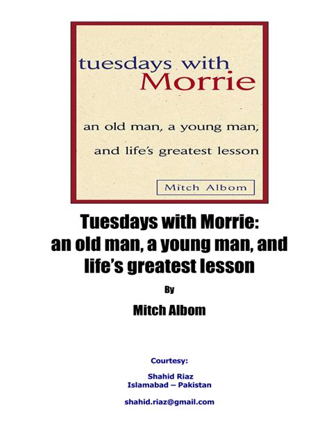 Mitch Albom Tuesdays With Morrie Epub