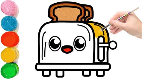 How To Draw A Toaster Drawing For Kids Toaster Drawing Easy Step By