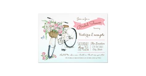 Bicycle Bridal Shower Bicycle Wedding Shower Invitation