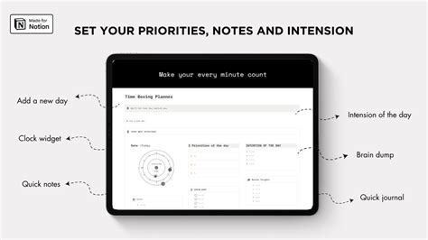 Time Boxing Planner Productivity Template