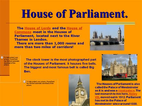 Political system of Great Britain. The UK Parliament.