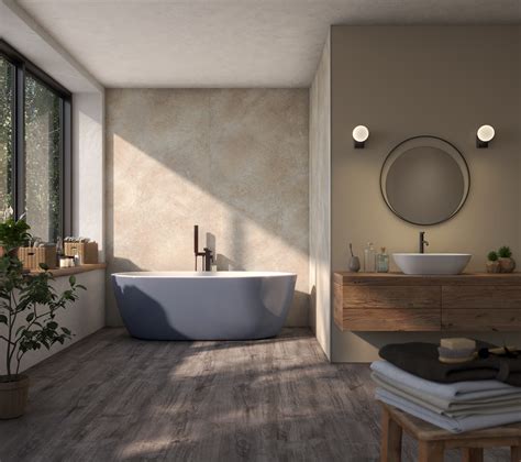 Selkie Oatmeal Bathroom Wall Panel Available From Rearo Laminates