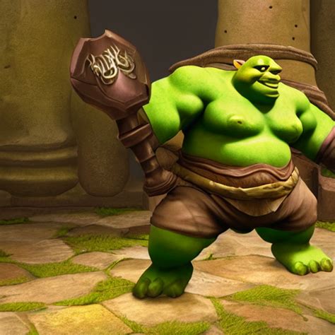 Krea Ai League Of Legends Champion Render Of Shrek