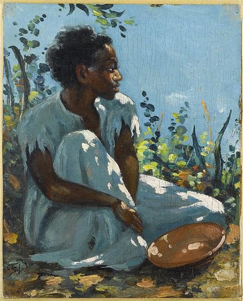 Frank Buchser Seated Afro American Woman History Books Art History